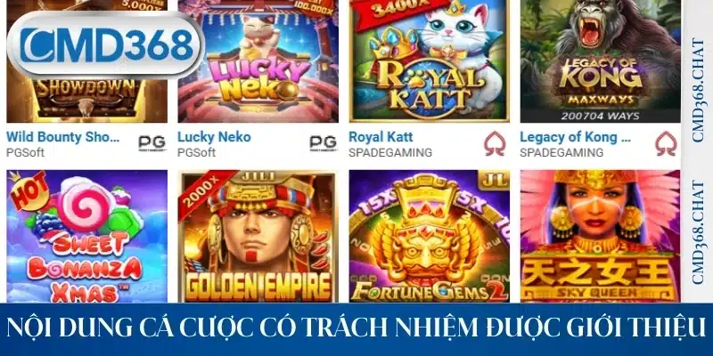 Nội dung cá cược có trách nhiệm được giới thiệu