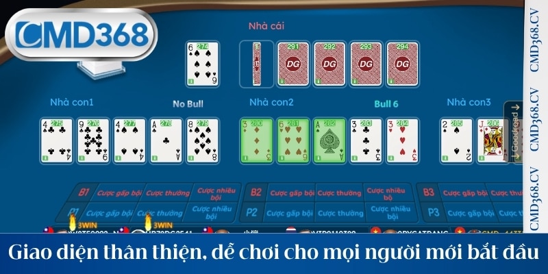 Giao diện thân thiện, dễ chơi cho mọi người mới bắt đầu