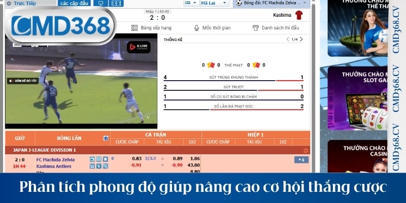 Phân tích phong độ giúp nâng cao cơ hội thắng cược